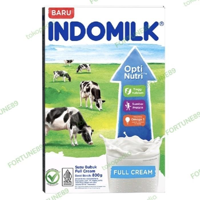 

TERBAIK INDOMILK SUSU BUBUK FULL CREAM 800GRAM PER KARTON (1 KARTON ISI 12 KTK