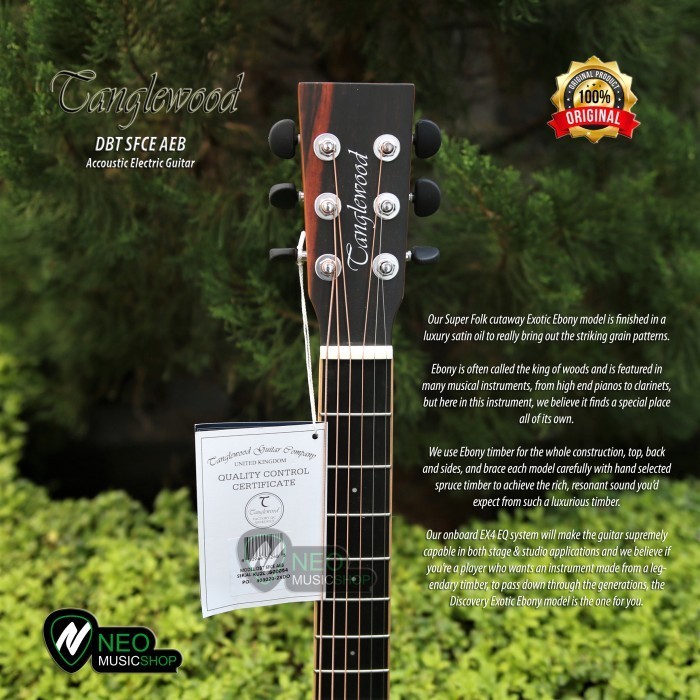 PROMO TANGLEWOOD DBT SFCE AEB SUPER FOLK CUTAWAY ACCOUSTIC ELECTRIC GUITAR #ORIGINAL