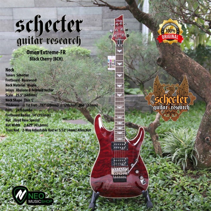 PROMO SCHECTER OMEN EXTREME-FR BCH FLOYD ROSE TREMOLO ELECTRIC GUITAR #ORIGINAL