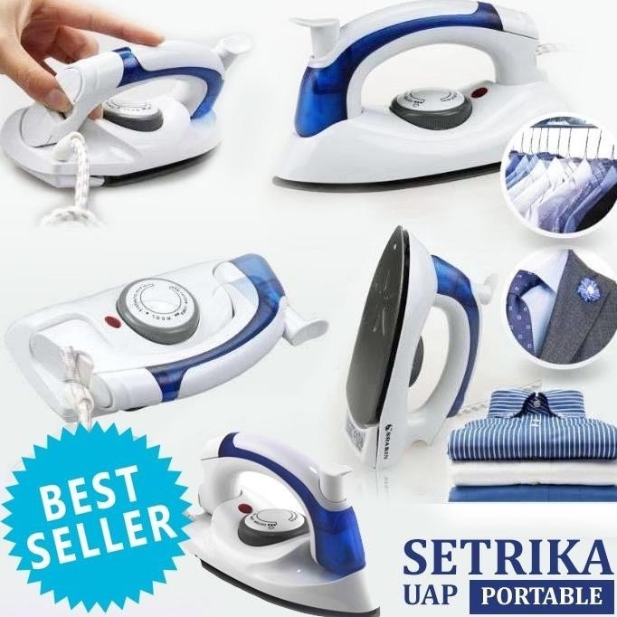 SETRIKA UAP LIPAT ELEKTRIK MINI LISTRIK SETERIKA IRON TRAVEL PORTABLE