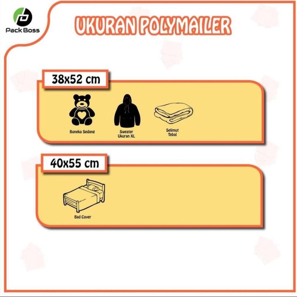 

TIO POLYMAILER PACKBOSS SEMI PREMIUM 32X45 ISI 100 PACKING ONLINE TERMURAH TERLARIS