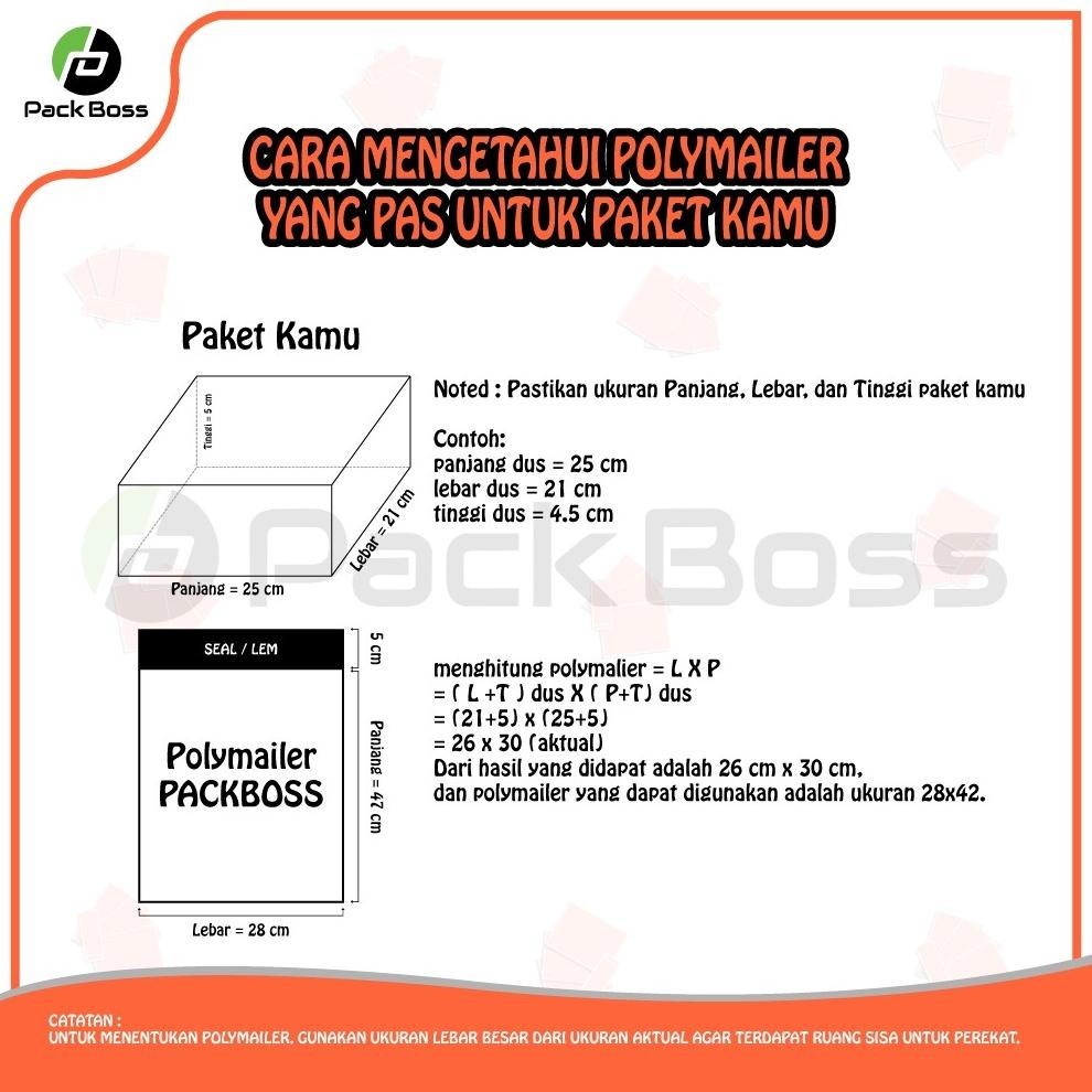 

TIO POLYMAILER PACKBOSS SEMI PREMIUM 38X52 ISI 100 PACKING ONLINE TERMURAH TERLARIS