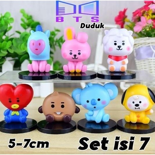 ACTION FIGURE BTS BT21 ARMY BANGTAN BOYS KPOP IDOL MODEL TOPPER CAKE -