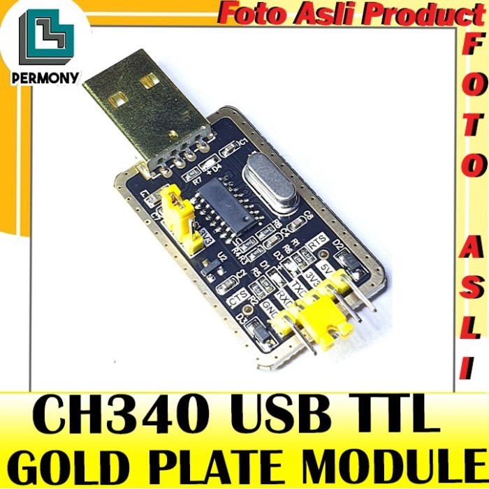 Gold Ch340G Rs232 Adapter Module Usb To Ttl Ch-340G Modul Best