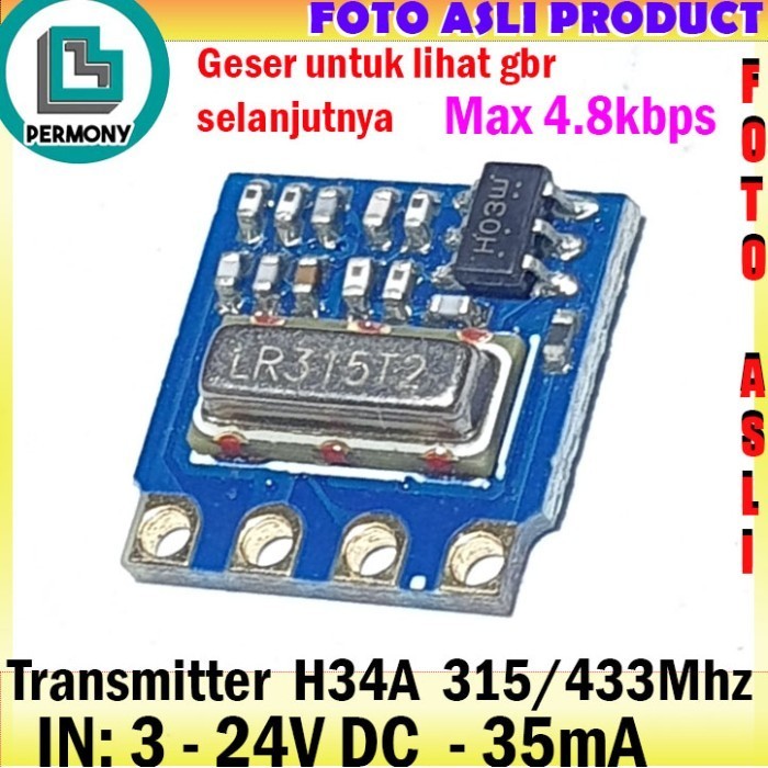H34A 433Mhz 315Mhz Transmitter 433 315 Mhz Best