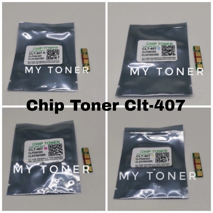 1Set Chip Toner Clt407 Clt-407 Clp320 325 Clx3185 Clx3285 Clp-325 Cmyk Best