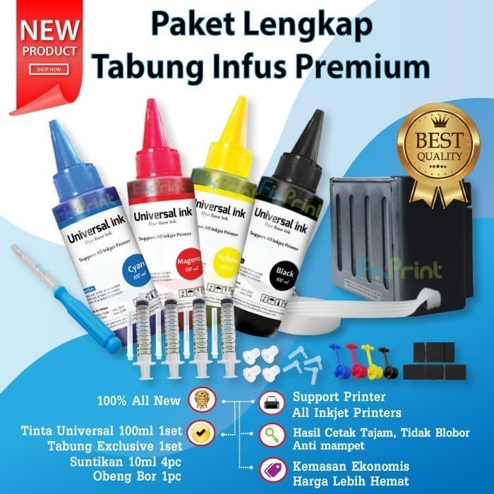 Tabung Tinta Infus Cartridge Printer Canon Ts207 Ts307 Ip2870 Mg2570 Best