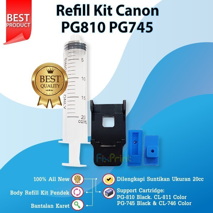 Refill Kit Pg810 Cl811 Pg47 Cl57 Klip Penyedot Tinta / Suntikan Tinta Best