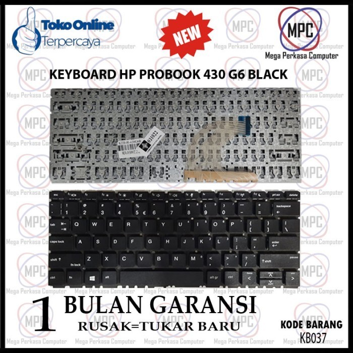 Keyboard Laptop Hp 430 G6 Black Best