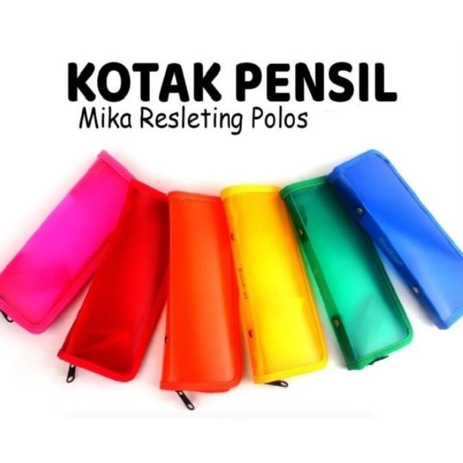 

KOTAK PENSIL PLASTIK MIKA MURAH /TEMPAT PENSIL CASE SLETING RESELETING