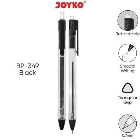 

(12pcs) Pulpen Pena Joyko Vocus Trans BP 349 / Pen Transparan 0.7mm