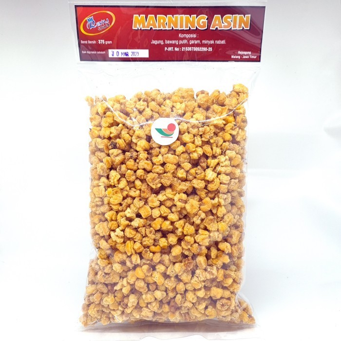 

{{{{}}] RATU SNACK MARNING UNGKUL ASIN BAWANG 375gr JAGUNG UTUH WUNGKUL