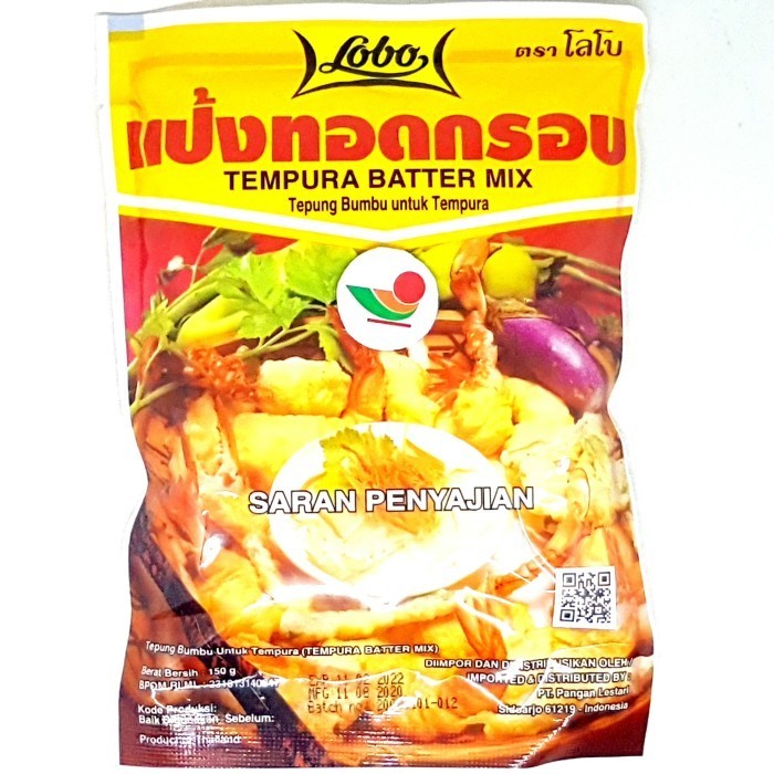 

] LOBO TEMPURA BATTER MIX 150gr TEPUNG BUMBU GORENGAN IMPORT THAILAND