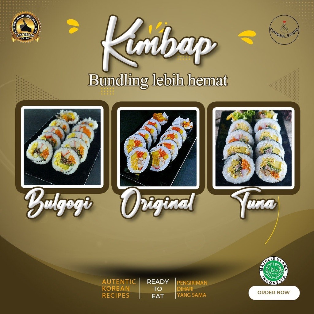 

Oppaya Store - Paket Bundling Kimbab Korea Hemat 3 Varian Buogi/Tunan/ Kimbab Sushi Korea