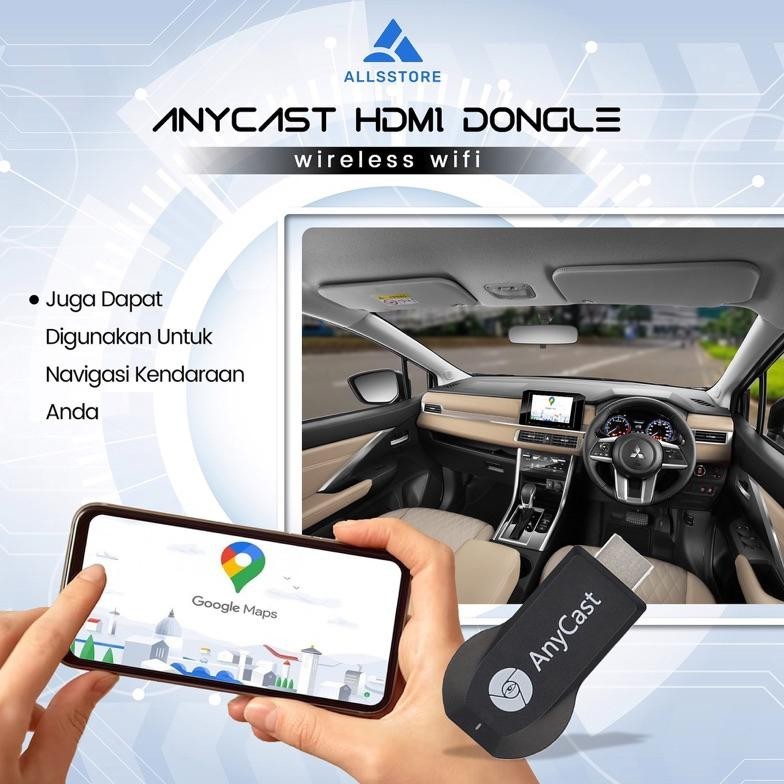 Virall Anycast Hdmi Dongle Wifi Display / Miracast Hp Ke Tv / Alat Penghubung Hp Ke Tv Led / Tv Wire