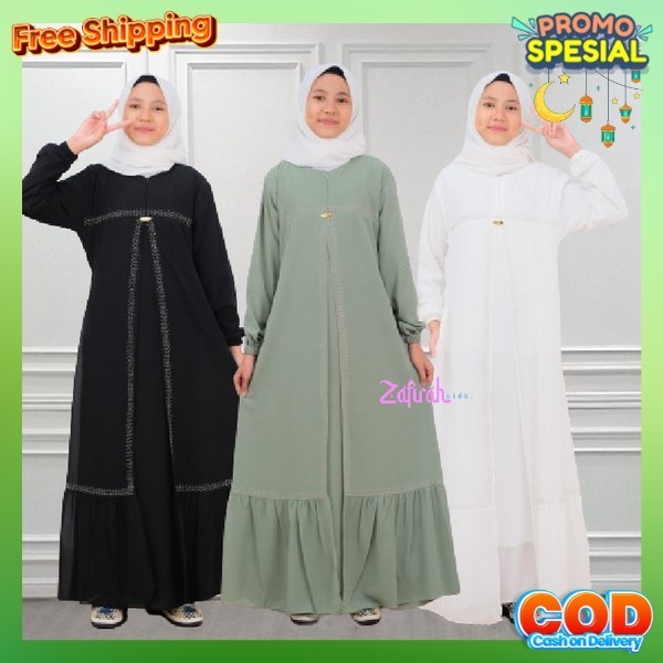 Dress Maxy Tanggung Muslimah Busana Santai Sehari Hari Baju Gamis Anak Muslim Amira Syari Kids Fashi