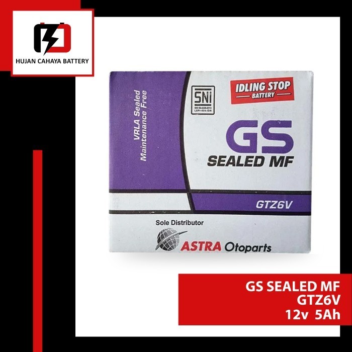 Aki Motor Suzuki Gsx-R / Satria Fu 150 / Burgman 125 - Gs Astra Gtz6V Gratis Ongkir