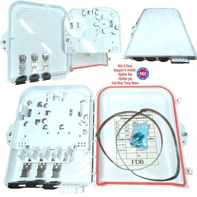 odp 8 core lengkap spliter box / odp 8 core passive splitter / box odp