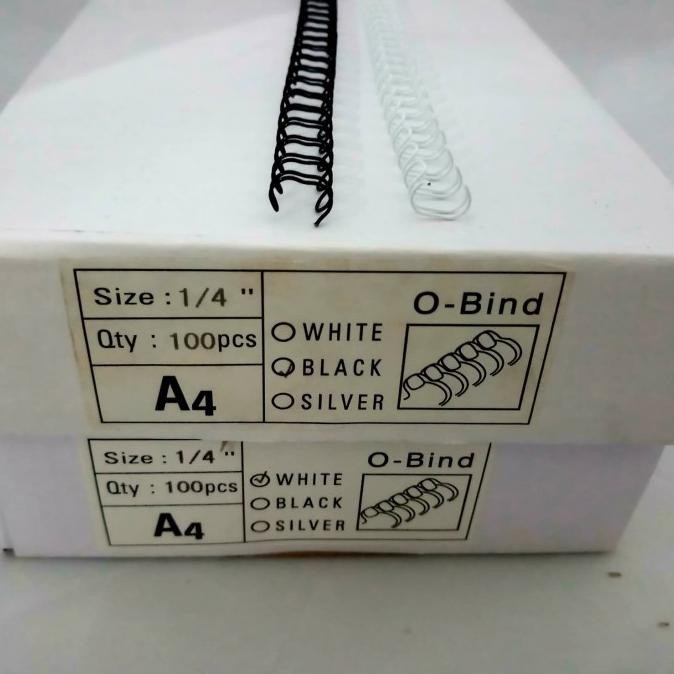 

TERMURAH - Spiral Kawat Jilid 1/4 A4 Hitam / Putih