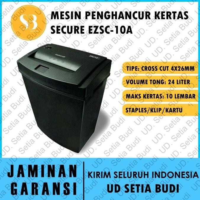 

BEBAS ONGKIR - Mesin Penghancur Kertas SECURE EzSC-10A Asli dan Bergaransi