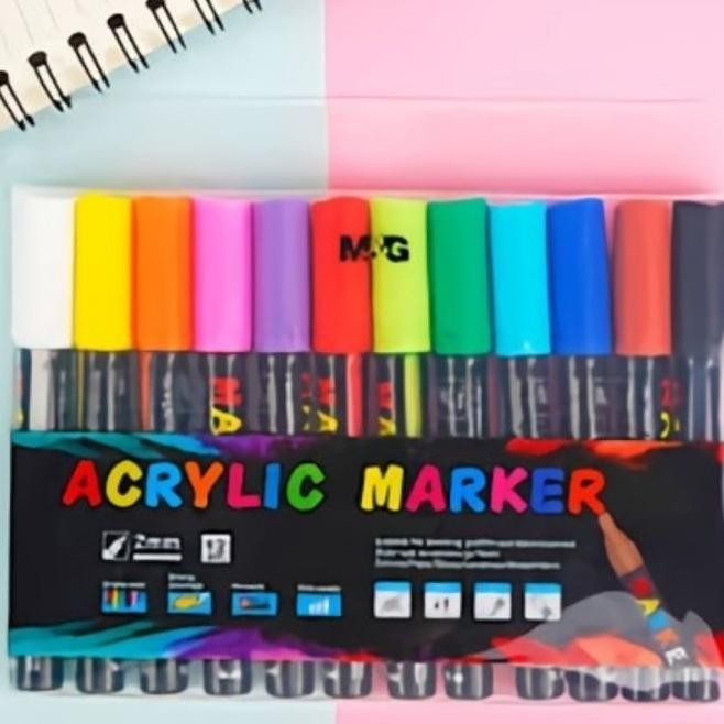 

M&G Acrylic Marker Set 12 Warna