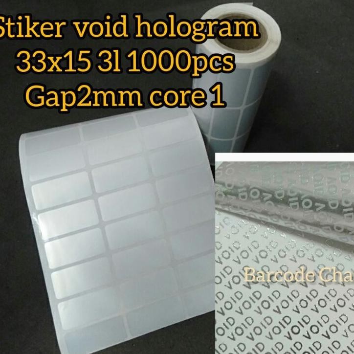 

Stier Void Sier 33X15Mm 3L 1000Pcs Gap 2Mm Core 1 Inchi / Label Stier Barcode