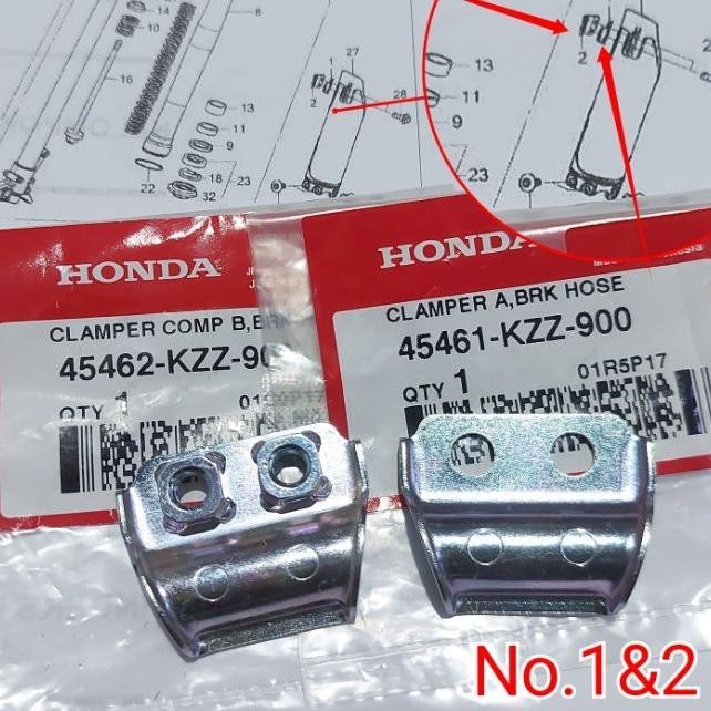 Klem Kabel Selang Rem Depan Bagian Bawah Honda Crf 150