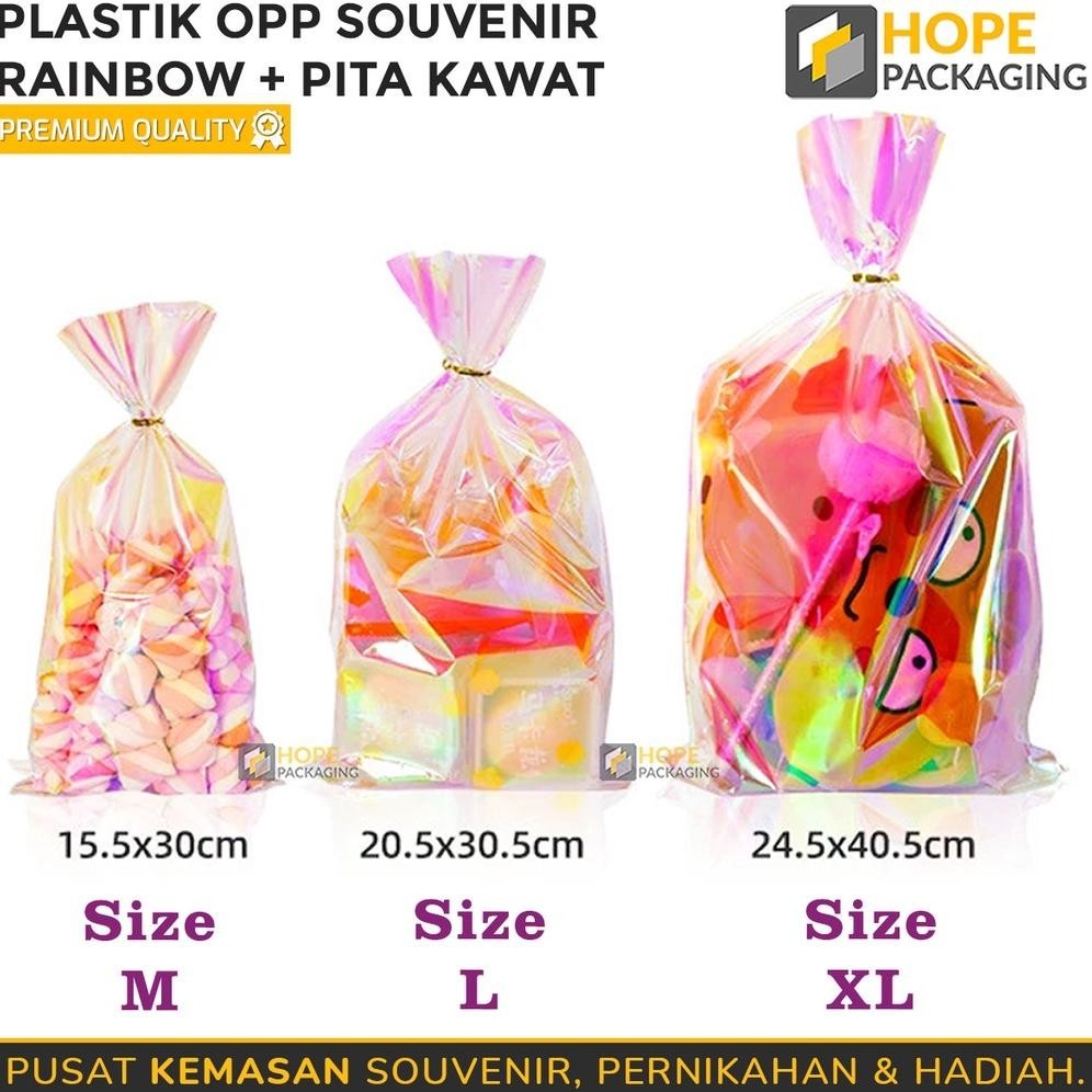 

COD [ ISI 20PCS ] Plastik Ultah Ulang Tahun Rainbow Hologram / Plastik kado Gift Warp Goodie Bag Souvenir Kemasan Permen biskuit Snack Hadiah opp Bingkisan Premium