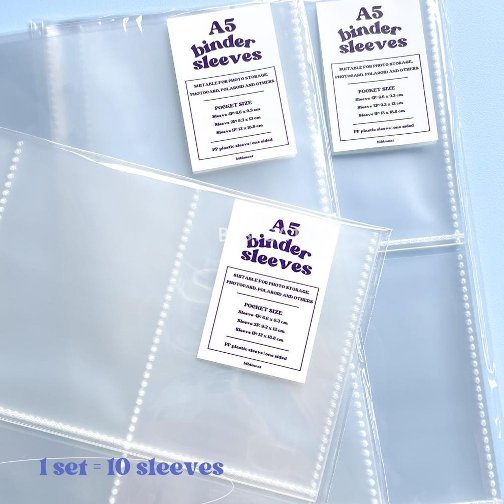 

Special Sale! (A5 Size) 10 Lembar Sleeve Binder A5 6 Ring - ONE Sided Premium
