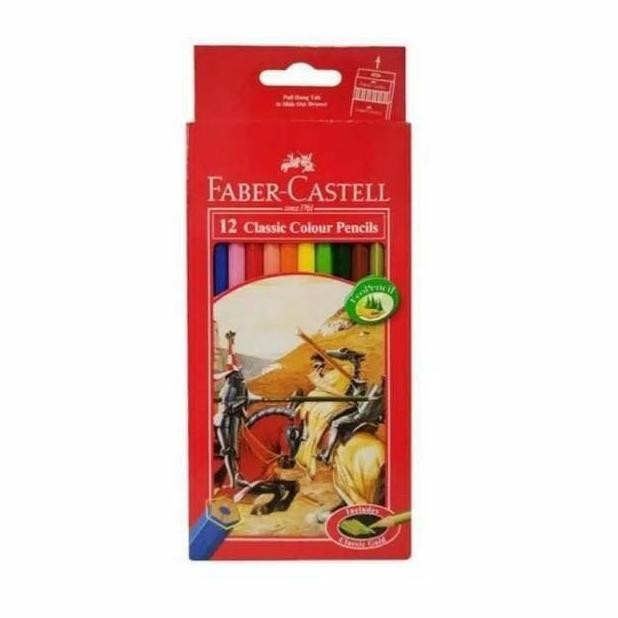 

Berkualitas! Classic colour Faber Castell 12 long / Pensil warna 12 Panjang !!