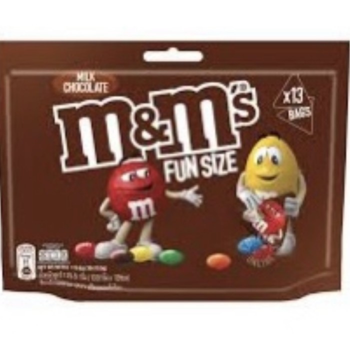 

Cokelat M&M Milk Chocolate Fun Size Import