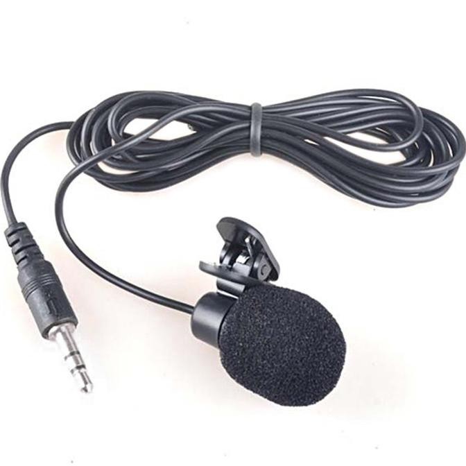 Clip On Microphone Eksternal Mic Kabel + Clip For Hp Laptop Handphone