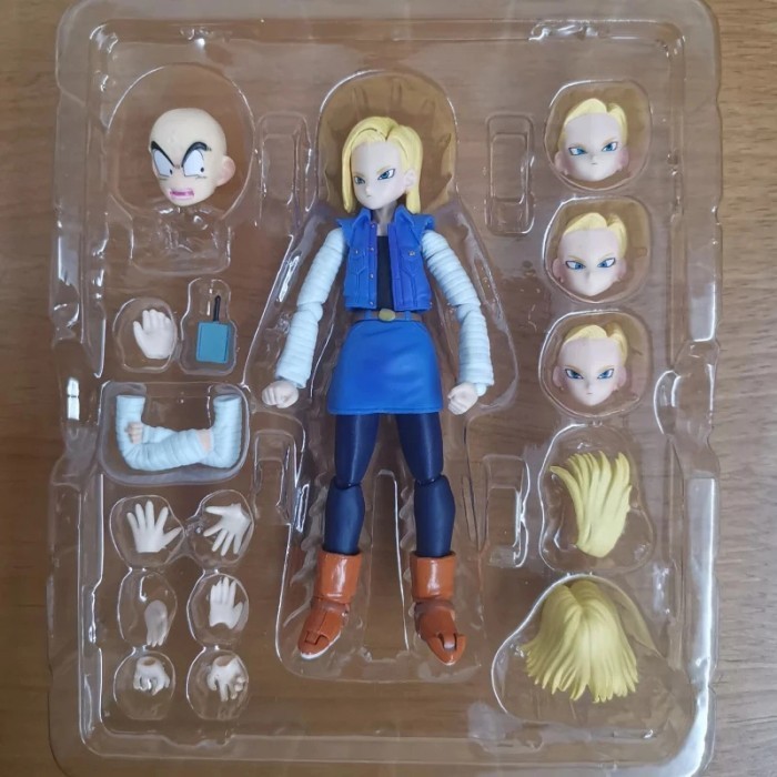 Promo!!! Shf Figuarts Dragon Ball Z Cell Saga Humanoid Android 18 Figure Terbaru