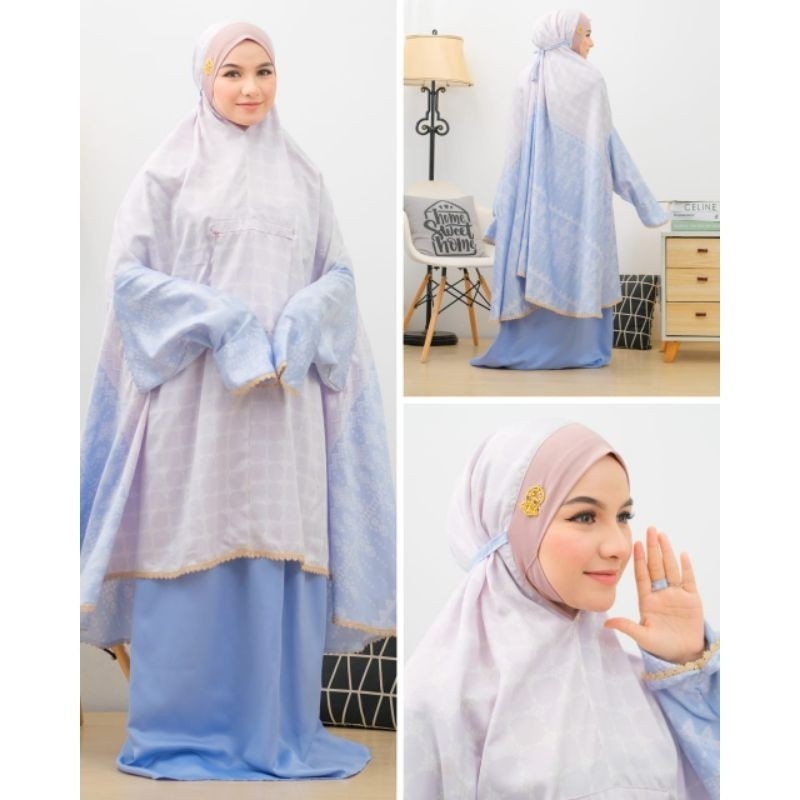 [SYAR'I MINERV] Mukena Khadijah By Elkisa/Mukena Malaysia/Mukena silk/mukena premium/mukena atas