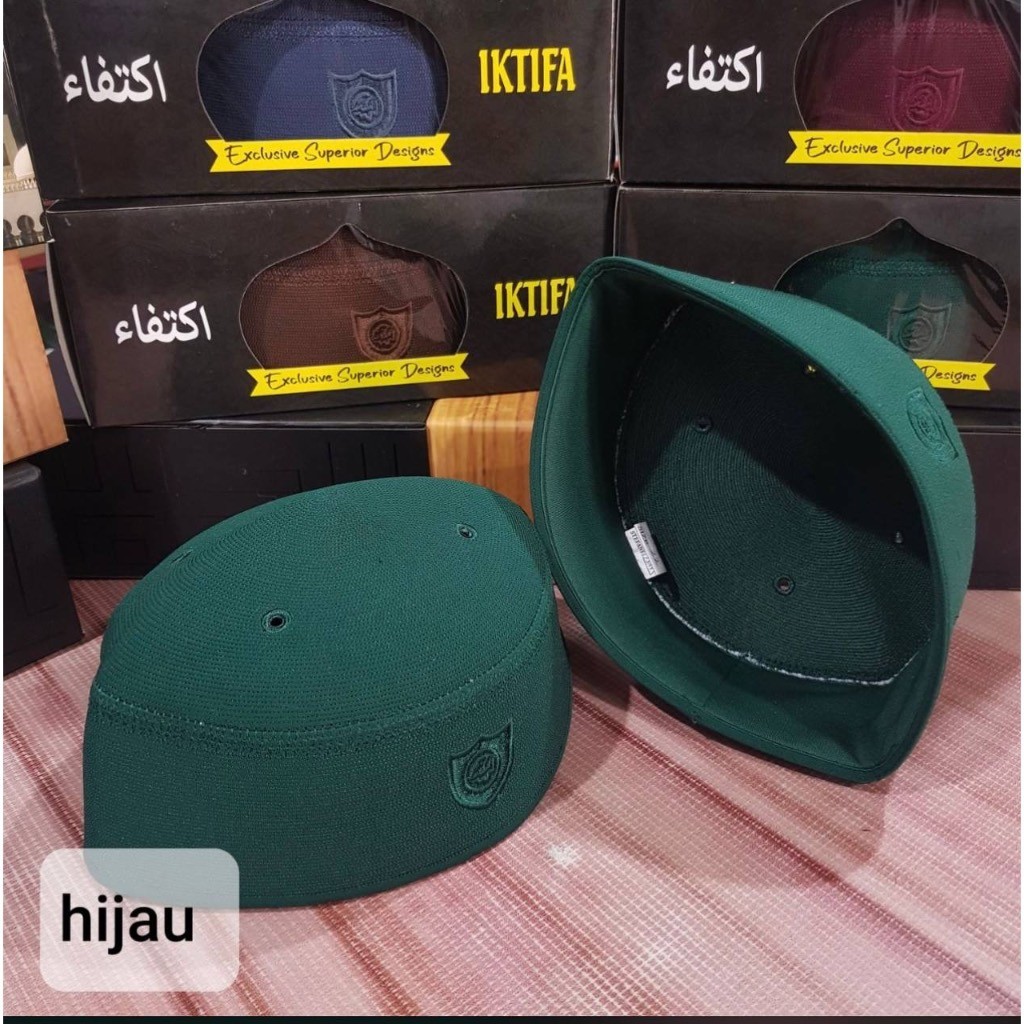 [SYAR'I MINERV] PECI/KOPIAH/SONGKOK IKTIFA A3 TEBAL ORIGINAL  MOTIF WARNA/WARNI MALAYSIA