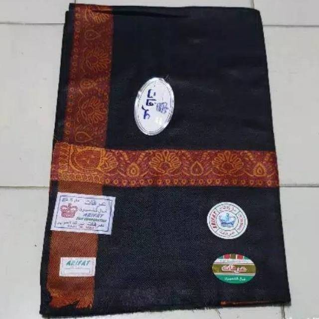 [SYAR'I MINERV] Peci Aswad Sarung Atlas Super Premium Sorban Khasmir Arafat Polos Hitam Polos Warna
