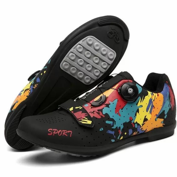 Speed Sepatu Sepeda Non Cleat Sepatu Gowes Non Cleat Graffiti Black