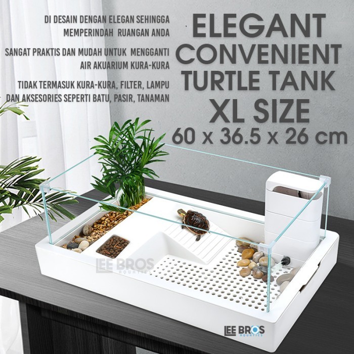 Elegant Aquarium Kura Kura XL / Tank Kura / Kandang Kura seri TAG