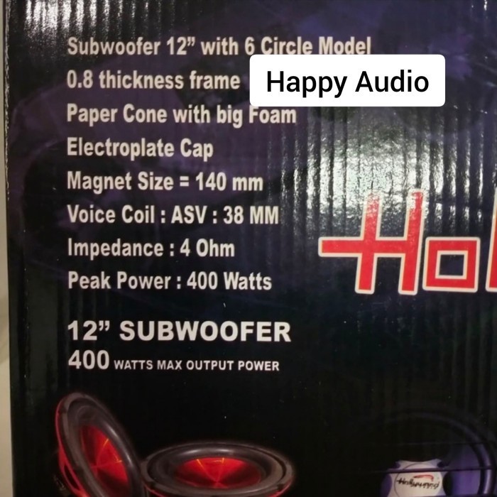 Subwoofer Hollywood Hw-1292 12 Inch Double Coil Terlariss 