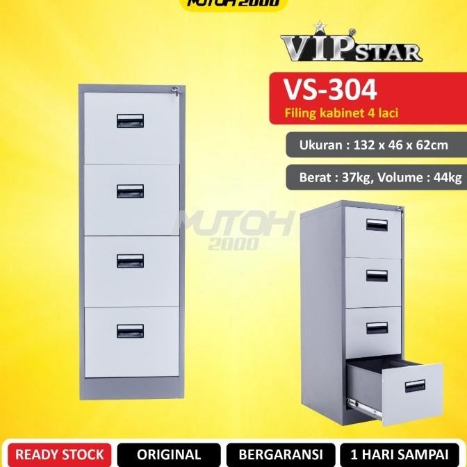 

Best Seller Vip Star Vs-304 Filling Cabinet 4 Laci Filing Kabinet 4 Laci Berkualitas