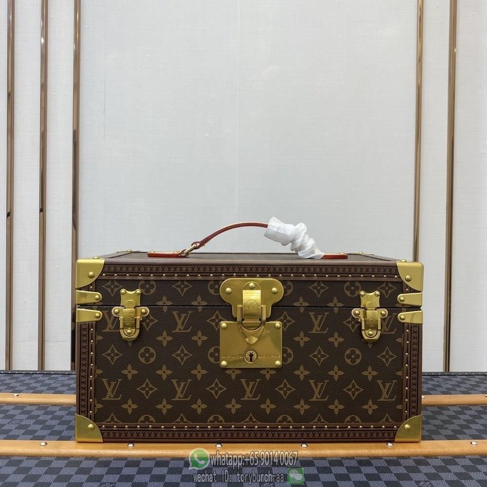 Louis LV handmade makeup storage box jewelry display case beauty cosmetic organizer toolkit