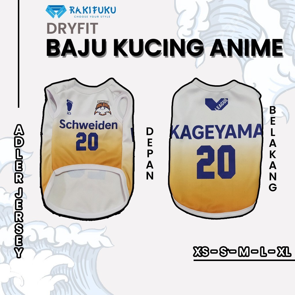 baju kucing anjing lucu anime haikyuu schweiden adlers