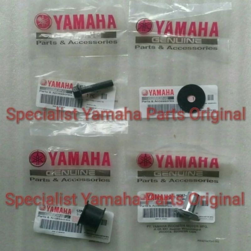 Baut + Ring + Karet + Collar, Dudukan Knalpot Old Jupiter MX Yamaha Original YGP