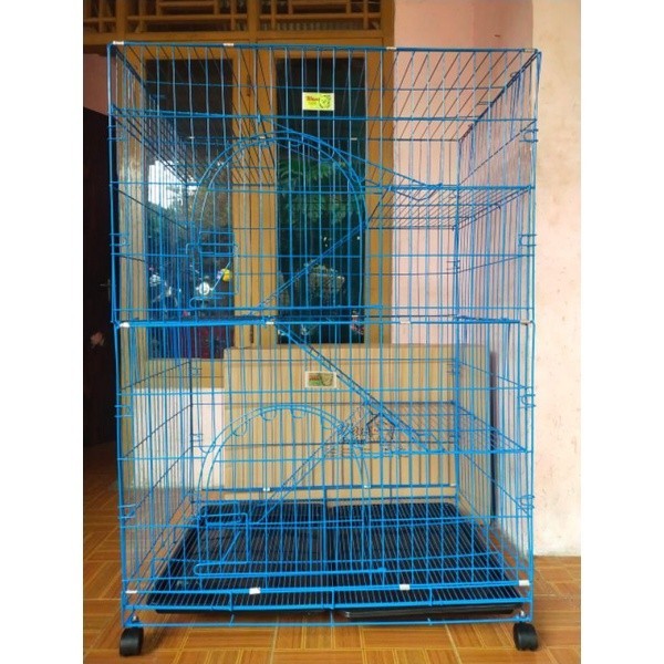 PROMO KANDANG kandang kucing tingkat 4 extra jumbo 130x90x60cm