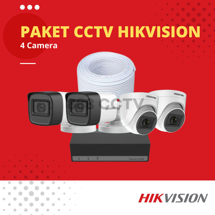 Paket CCTV 4 Camera Hikvision 2MP