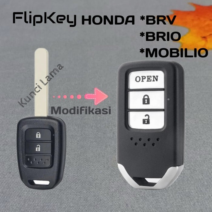 CASING KUNCI LIPAT COVER KUNCI FLIP KEY MOBIL HONDA BRV BRIO MOBILIO