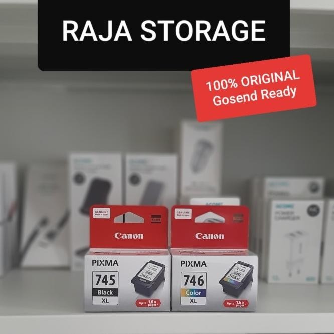 Canon 745Xl 746Xl Black Color Cartridge Tinta Hitam Warna Extra Large