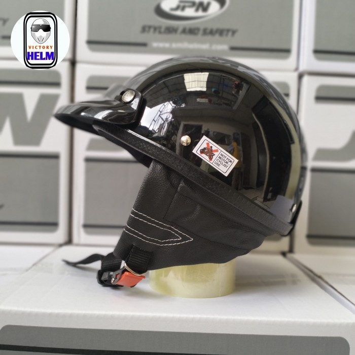 Helm - Helm Chip Merek Jpn Warna Hitam Glossy