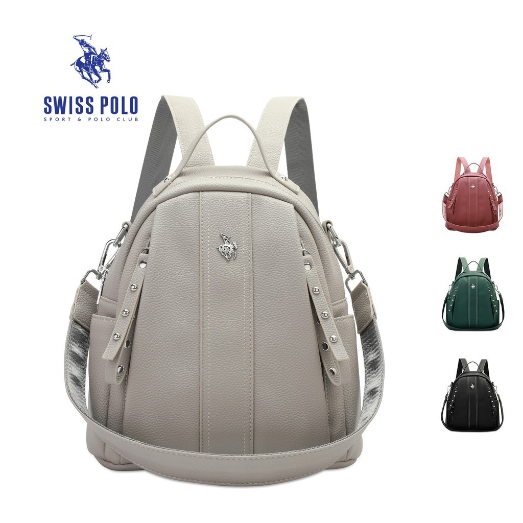 Swiss Polo Street Backpack (Tas Ransel Wanita / Tas Punggung Wanita) - Abu-Abu Wanita - HEM 7573