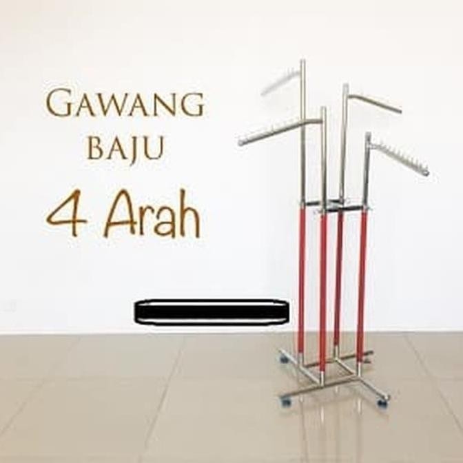 Gawang Baju 4 arah gantungan baju / Hanger 4 arah / Display toko